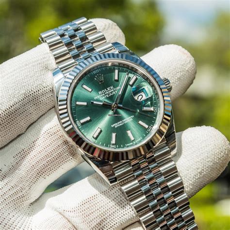 rolex green dial oyster|rolex datejust 41 mm.